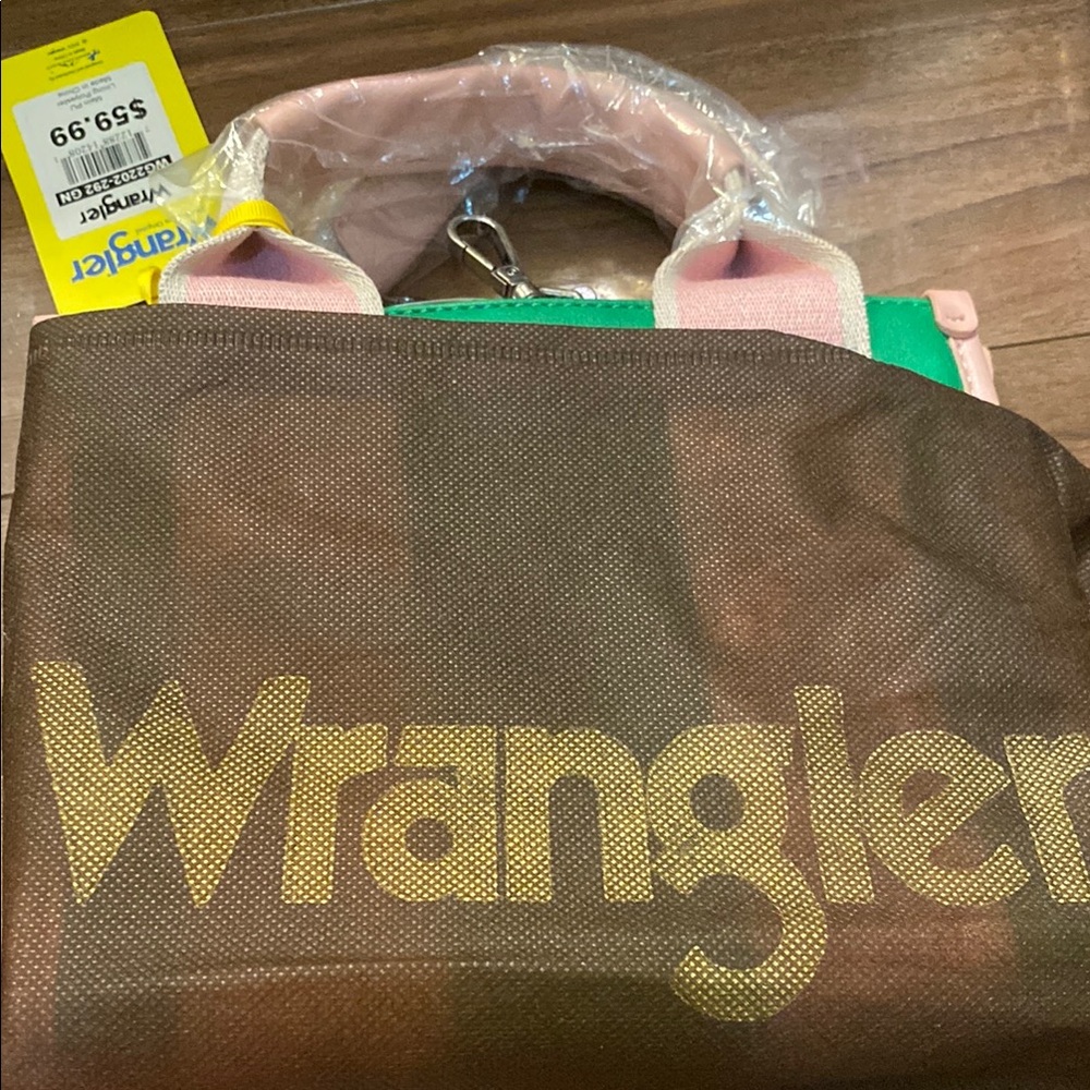 Wrangler Brown and Pink Tote Bag